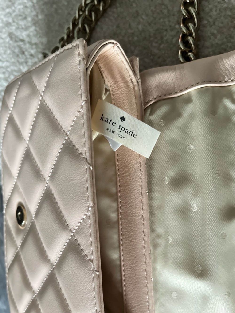 Kate Spade Emerson Place Mini Vivenna Quilted Leather Bag in Mousse Frosting - Picture 10 of 10